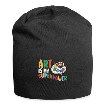 Art Is My Superpower - Jersey Beanie - black - Front