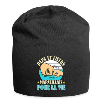 Papa Marseillais Père Fils Supporter Marseille - Bonnet en jersey - noir - Devant