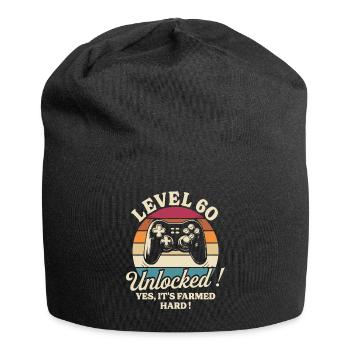 Spieler Level 60 Jubiläum Gamer 60 Jahre - Jersey-Beanie - Schwarz - Vorne