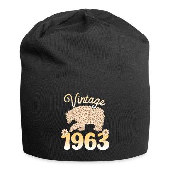 Birthday Party 1963 Woman 60 Years Anniversary - Jersey Beanie - black - Front