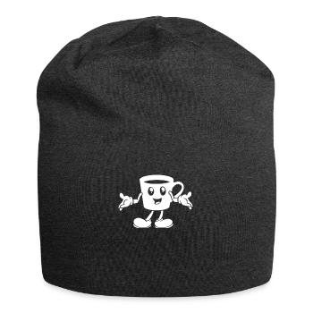 Kaffee Cafe Emoticon - Jersey-Beanie - Anthrazit - Vorne