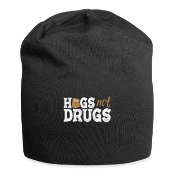 Umarmungen Statt Drogen - Jersey-Beanie - Schwarz - Vorne