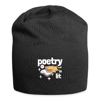 Poetry Is Lit - Jersey Beanie - black - Front