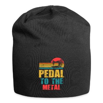 Pedal zur Metallnähmaschine - Jersey-Beanie - Schwarz - Vorne