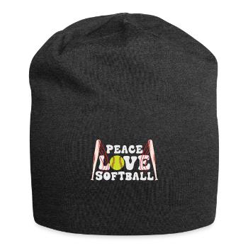 Mädchen Frieden Liebe Softball - Jersey-Beanie - Anthrazit - Vorne