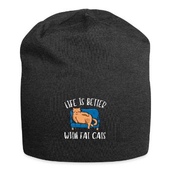 Fat Cat Obesity - Jersey-Beanie - Anthrazit - Vorne