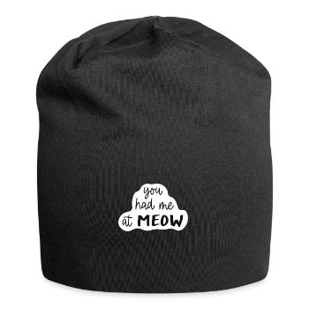 Chonk Cat Obésité - Bonnet en jersey - noir - Devant
