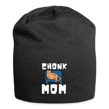 Chonk Cat Obésité - Bonnet en jersey - noir - Devant