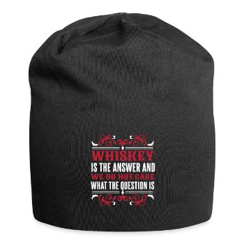 Whisky Whiskey Lustig - Jersey-Beanie - Schwarz - Vorne