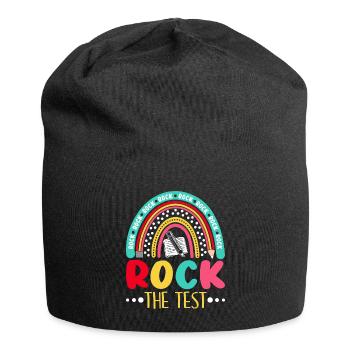 Rock The Test Student Teacher Exam - Jersey Beanie - black - Front