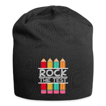 Rock The Test Student Teacher Exam - Jersey Beanie - black - Front
