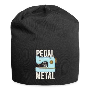 Pedal zur Metallnähmaschine - Jersey-Beanie - Schwarz - Vorne