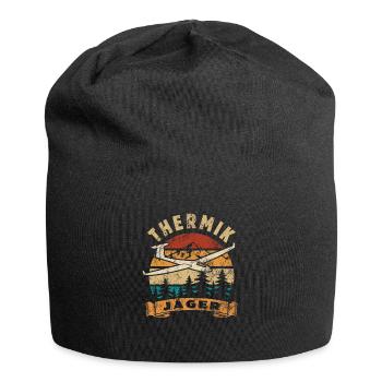 Segelflieger - Thermik Jäger - Segelflug Spruch - Jersey-Beanie - Schwarz - Vorne