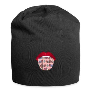 Livre Rat de bibliothèque Rat de bibliothèque Langue - Bonnet en jersey - noir - Devant