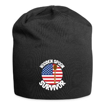 J’ai survécu à la cuillère de bois - Parenting - Bonnet en jersey - noir - Devant