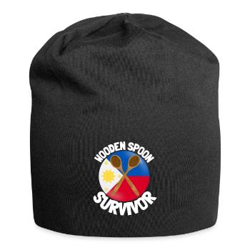 J’ai survécu à la cuillère de bois - Parenting - Bonnet en jersey - noir - Devant