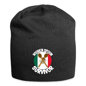 J’ai survécu à la cuillère de bois - Parenting - Bonnet en jersey - noir - Devant