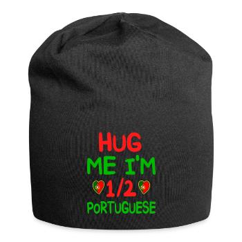 Humour Portugais Je Suis À Moitié Portugais - Bonnet en jersey - noir - Devant