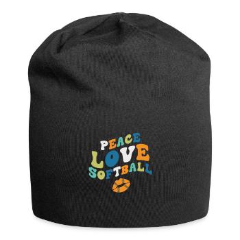 Mädchen Frieden Liebe Softball - Jersey-Beanie - Schwarz - Vorne