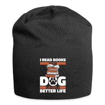 Livre Rat de bibliothèque Rat de bibliothèque Chien - Bonnet en jersey - noir - Devant