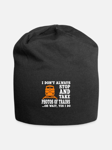 Lustiger Eisenbahnfotograf Spruch - Jersey-Beanie - Schwarz