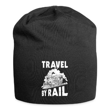 Reisen Sie Mit Der Bahn - Jersey-Beanie - Schwarz - Vorne