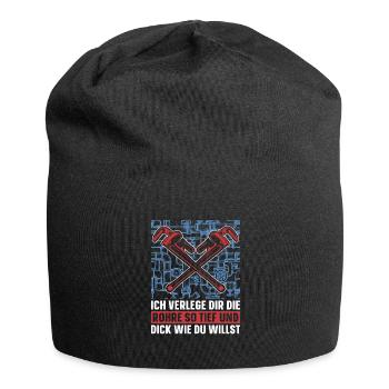 Rohrleitungsbauer Witzig - Jersey-Beanie - Schwarz - Vorne