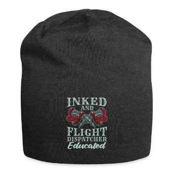 Notruf Leitstelle Einsatzzentrale Tätowierung - Jersey-Beanie - Anthrazit - Vorne