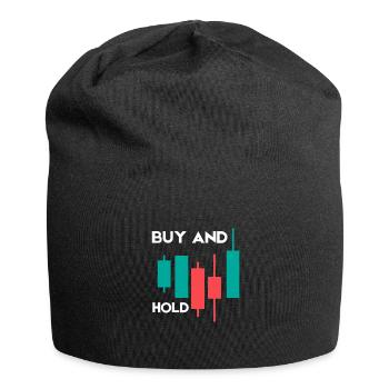 Investment Strategy Buy And Hold - Jersey-Beanie - Schwarz - Vorne