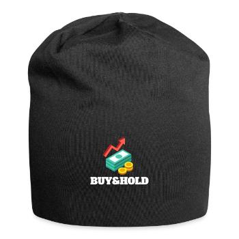 Investment Strategy Buy And Hold - Jersey-Beanie - Schwarz - Vorne