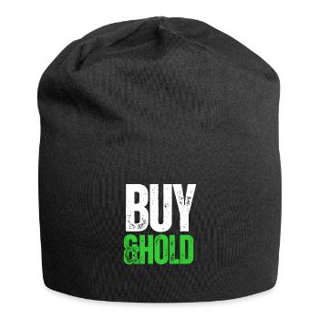 Investment Strategy Buy And Hold - Jersey-Beanie - Schwarz - Vorne