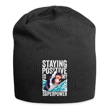Staying Positive Is My Superpower - Jersey Beanie - black - Front