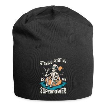 Staying Positive Is My Superpower - Jersey Beanie - black - Front