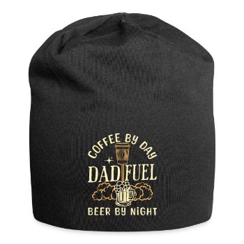Humor Kaffee Bier Papa - Jersey-Beanie - Schwarz - Vorne