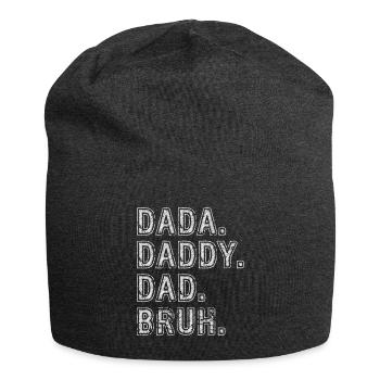 Dada Papa Bruh Vatertagsgeschenk 2024 - Jersey-Beanie - Anthrazit - Vorne