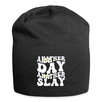 Ein anderer Tag, ein weiterer Slay, motivierend - Jersey-Beanie - Schwarz - Vorne