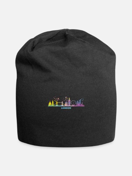 Londoner Skyline London - Jersey-Beanie - Schwarz
