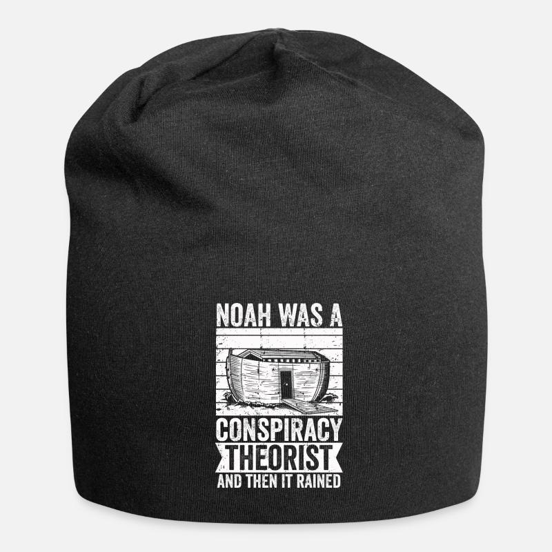 Noah war ein Verschwörungstheoretiker und es regnete - Jersey-Beanie - Schwarz