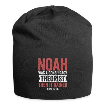 Noah Was A Conspiracy Theorist And The It Rained - Jersey Beanie - black - Front