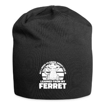 Putois furet - Bonnet en jersey - noir - Devant