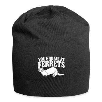 Putois furet - Bonnet en jersey - noir - Devant