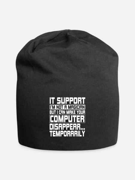 Lustiger IT Support Computeringenieur - Jersey-Beanie - Schwarz
