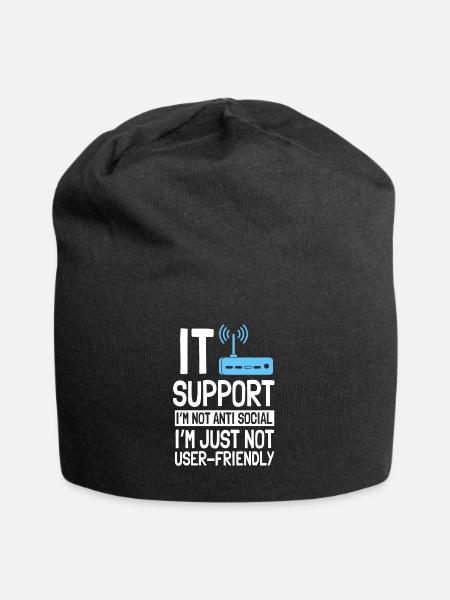 IT Support Computer Liebhaber - Jersey-Beanie - Schwarz