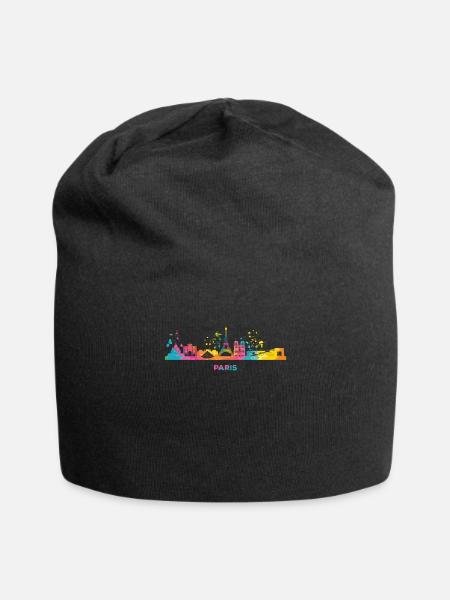 Pariser Skyline Paris - Jersey-Beanie - Schwarz