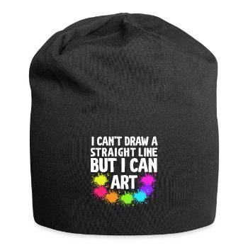Ich kann keine gerade Linie zeichnen, aber ich kann Kunst - Jersey-Beanie - Schwarz - Vorne