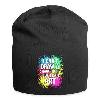 Ich kann keine gerade Linie zeichnen, aber ich kann Kunst - Jersey-Beanie - Schwarz - Vorne