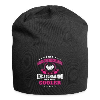 Funny sales rep mom - Jersey Beanie - black - Front
