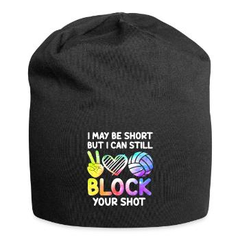 I Can Block Your Shot Beach Volleyball - Jersey Beanie - black - Front
