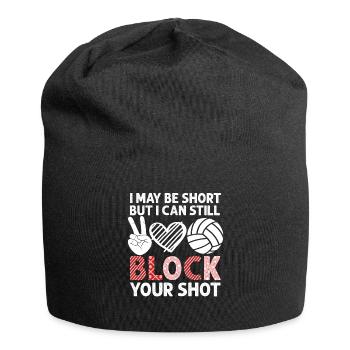 Je peux bloquer votre tir Volleyball de plage - Bonnet en jersey - noir - Devant