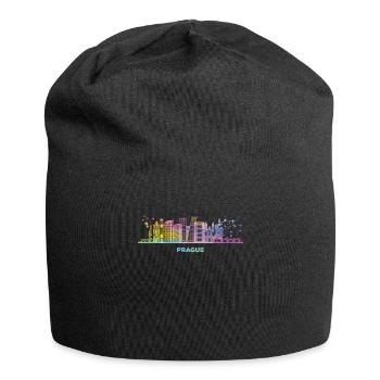 Prague skyline cityscape Prague - Jersey Beanie - black - Front